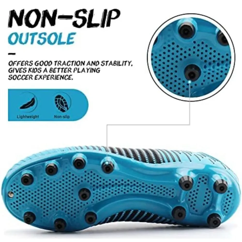 Starmex FG Firm Ground Soccer Cleats Shoes 13/31 Unisex Blue Kids Outdoor Sports